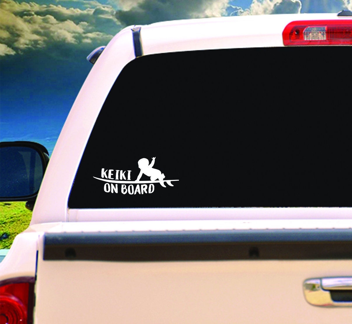 Keiki On Board Sticker for Car, Baby on Board, Shaka Baby on Board, K…