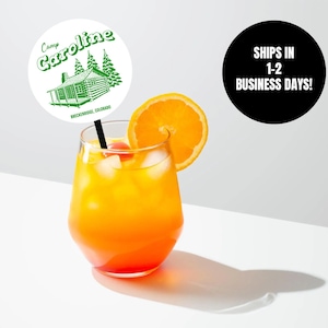 camp bachelorette decorations, bachelorette party decorations, camp bachelorette decor, cabin camping theme, custom drink stirrer, camp bach