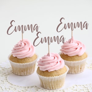 decorazioni per cupcake personalizzate, decorazioni per cupcake, decorazioni per cupcake con nome personalizzato, cartello con nome personalizzato, stuzzicadenti con nome, decorazioni per cupcake personalizzate