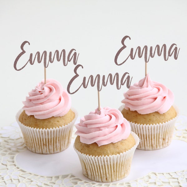 benutzerdefinierte Cupcake Toppers, benutzerdefinierte Cupcake Toppers, benutzerdefinierte Name Cupcake Toppers, benutzerdefinierte Namensschild, Name Food Picks, personalisierte Cupcake Toppers