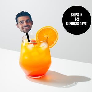 drink stirrers personalized with face, photo drink stirrers, 50th birthday stir sticks, custom party decorations, 30th, 40th, swizzle sticks