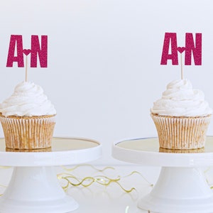 Wedding Cupcake Topper, Bridal Shower Decorations, custom cupcake toppers, bridal shower cupcake toppers