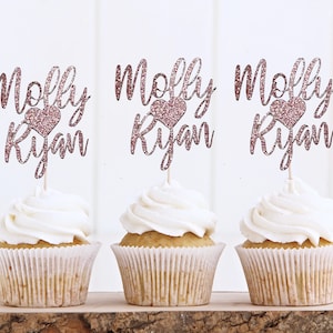 bridal shower, bridal shower decorations, wedding cake topper, bridal cupcake toppers, cupcake toppers, bridal shower cupcake toppers