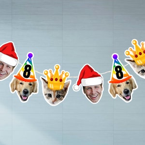 Gesichtsbanner, Fotobanner, individuelles Fotobanner, benutzerdefiniertes Banner, personalisiertes Banner, Fotogirlande, Abschlussbanner