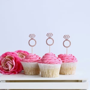 bridal shower, bridal shower decorations, wedding cake topper, bridal cupcake toppers, cupcake toppers, engagement party decorations
