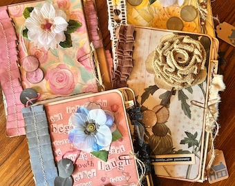 Handmade Small Junk Journal: Ephemera Book with Tags
