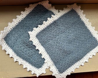 Set of 2 Cotton Crochet Dish Cloths