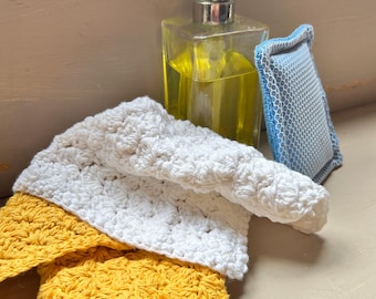 Cotton Crochet Dish Cloths/Set of Two