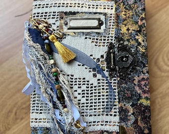 Trifold Floral Junk Journal: Handmade Recycled Ephemera Book