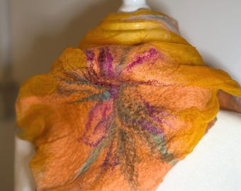 TROPICAL Silk & Merino Wool Neckerchief – Handmade Bandana Scarf