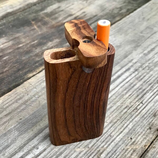 Wooden One Hitter Dugout INCLUDES Ceramic Pipe High Quality Box Wood