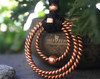 Trinity Tensor Ring Pendant - Powerful Trinity Pendant -Trinity Lost Cubit - Sacred Cubit - Trinity Knot Pendant - Triquetra Copper Pendant-