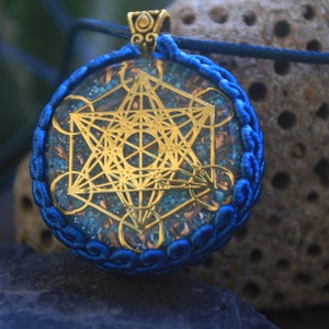 Orgonite Metatron, Orgonite Metatron Pendant |Orgonite Metatron citrine,Orgonite pyramid, orgonite metal,EMF Protection|5G Energy Transmuter