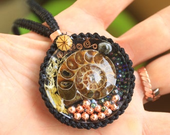 Orgonite Pendant | Amulet Pendant 9 | Talisman Pendant | Hermetic knowledge | Natural Alchemy | TensorRingTech