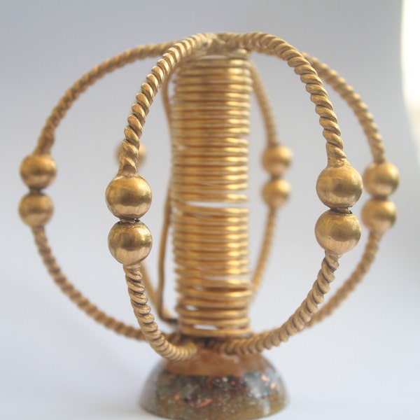 Environmental Harmonizer GOLD 24K- Vibrational Sanjeevini Healing-Royal cubit+beads - Earth resonance cubit, emf , tensor rings,orgonite