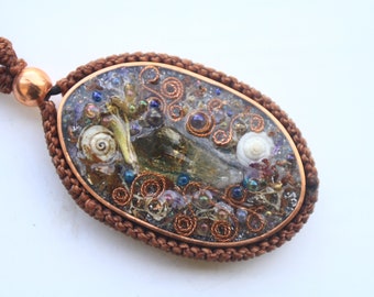 Orgonite Pendant | Orgonite necklace | UNIQUE Powerful Talisman | AURA BOOSTER | Self Empowerment | Gift for her | Resin Art pendant |