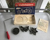 Vintage Schulte Waffelbackerei Waffle Maker with Rosettes in Original Box