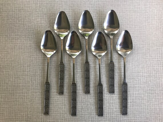 Vintage Stainless Steel Geometric Silverware / Flatware