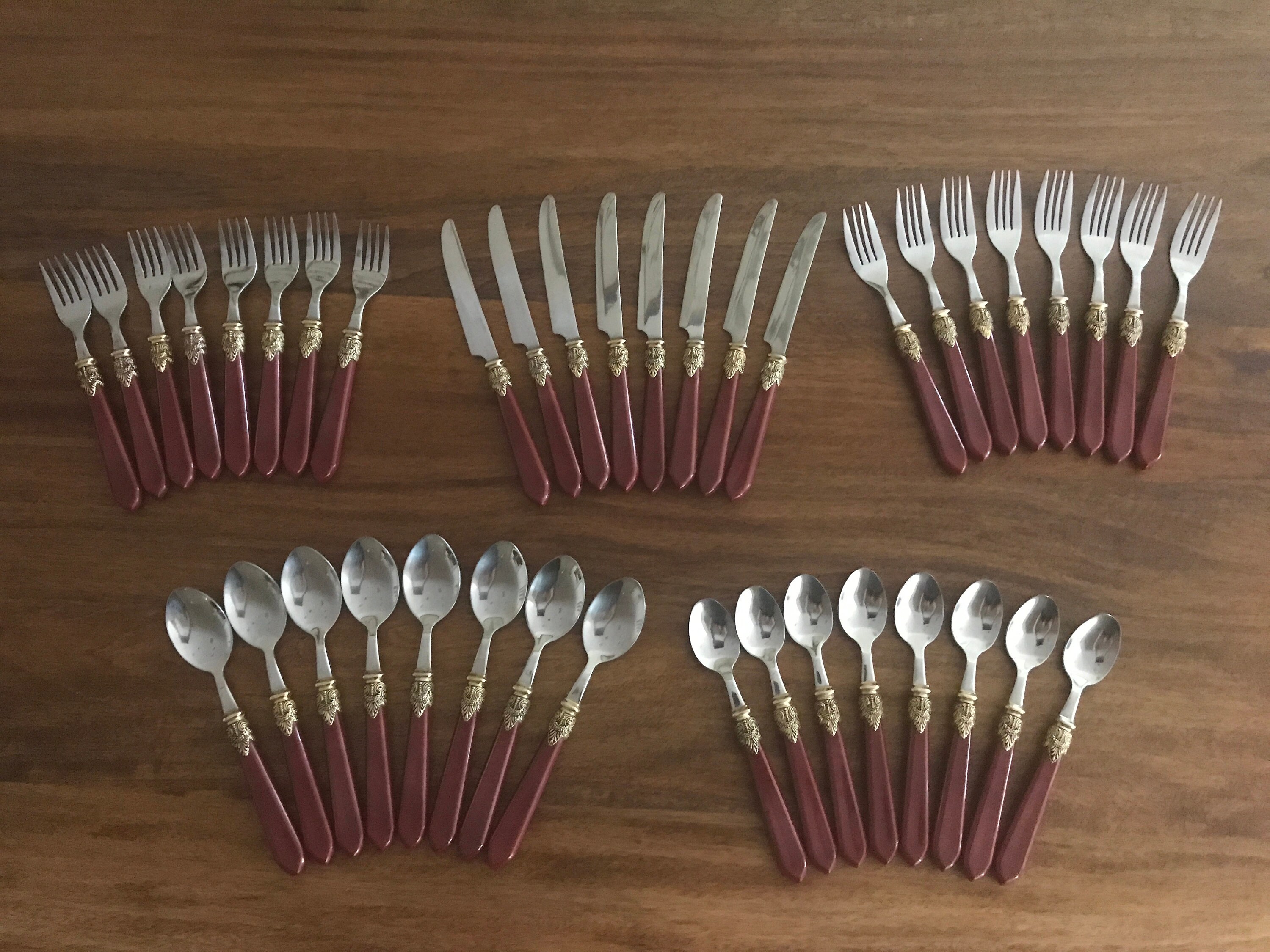 Vintage Hampton Silversmiths Burgundy / Maroon Handle