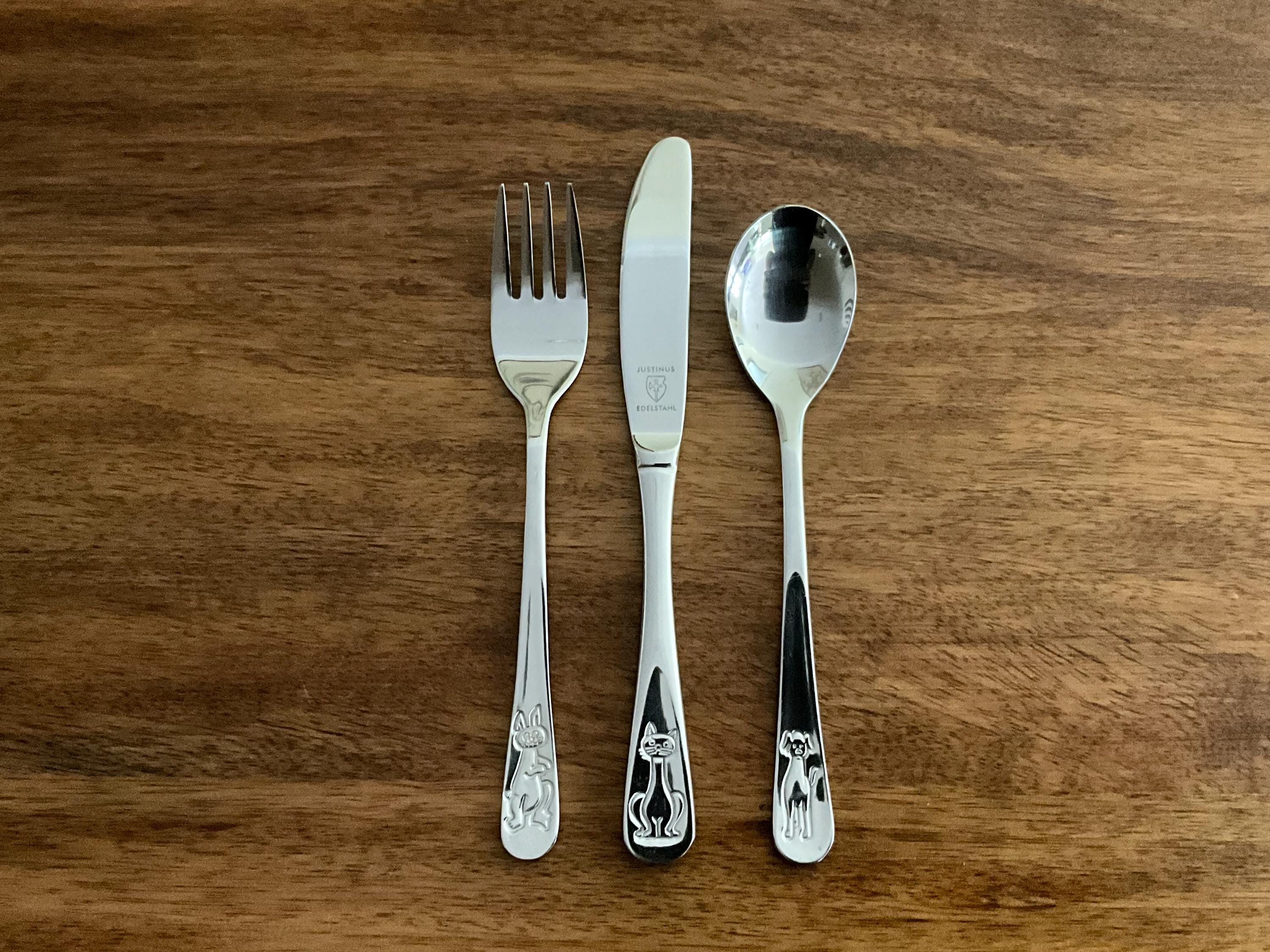 Justinus Edelstahl Youth Silverware / Flatware - Fork, Knife