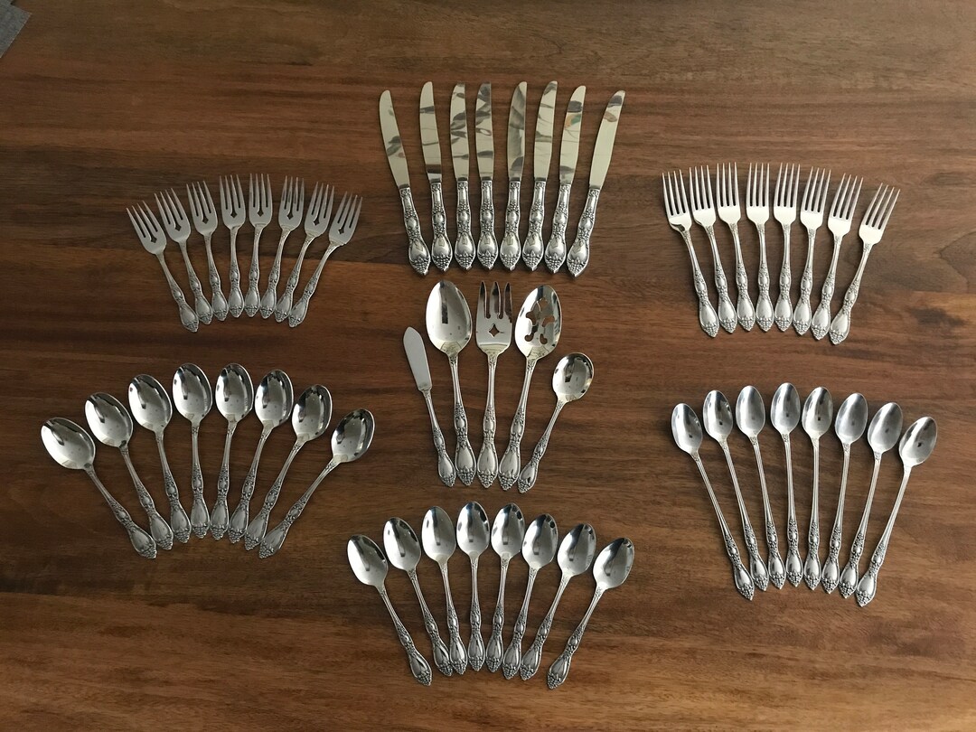 WM A Rogers Oneida Ltd. Stainless Steel Silverware / Flatware Complete