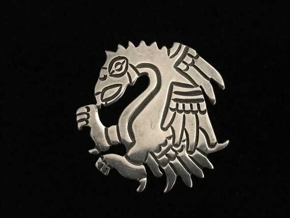 Vintage Rafael Melendez Pre-Eagle Taxco Silver Eagle Brooch / Pin