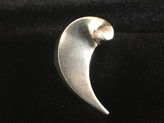 Vintage Antonio Piñeda of Taxco Sterling Silver Earrings - Comma Design View 4