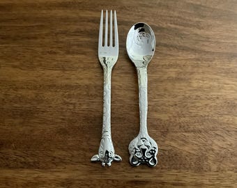 Reed and Barton Silverplate Children's Silverware Set in the