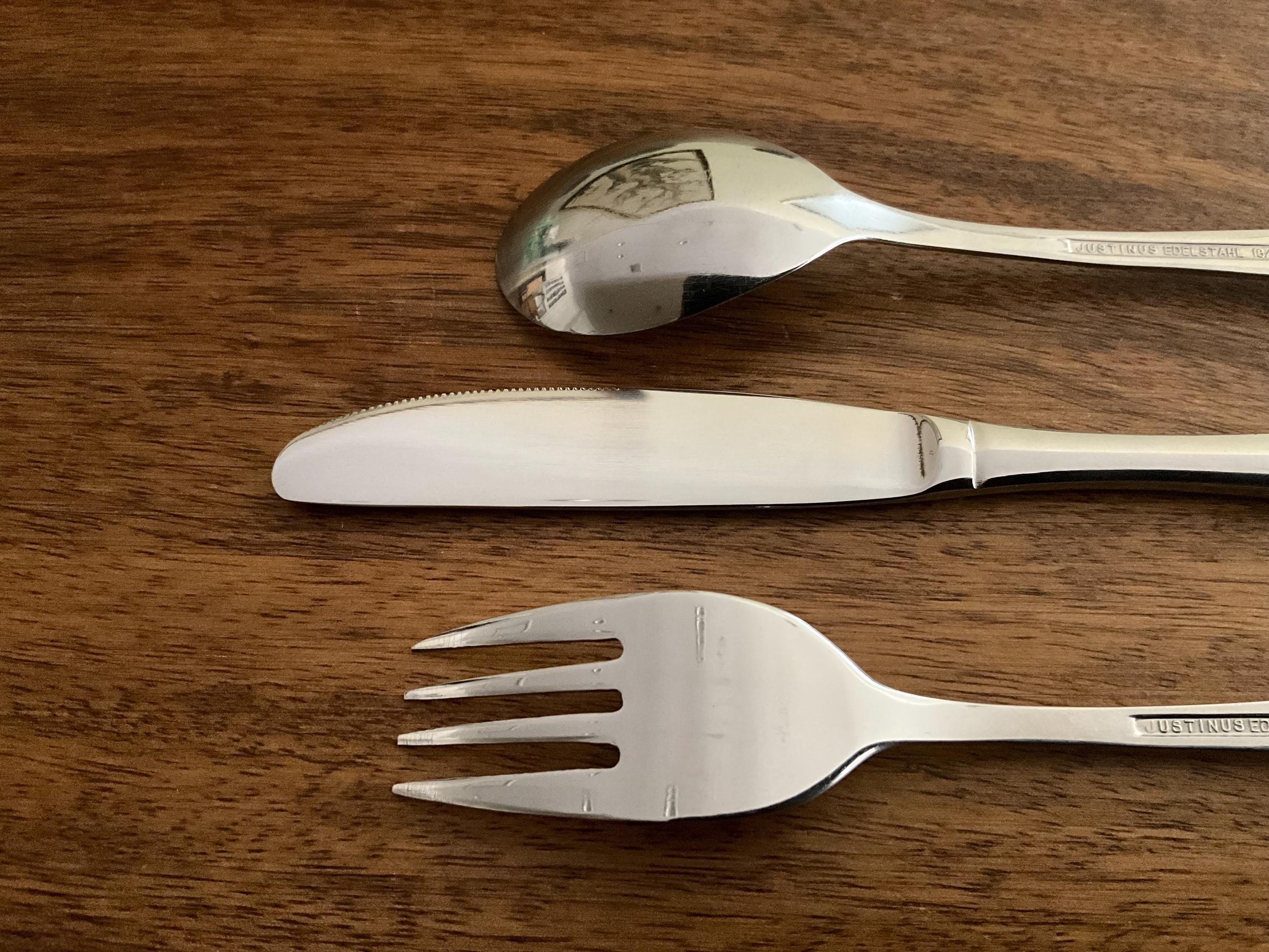 Justinus Edelstahl Youth Silverware / Flatware - Fork, Knife