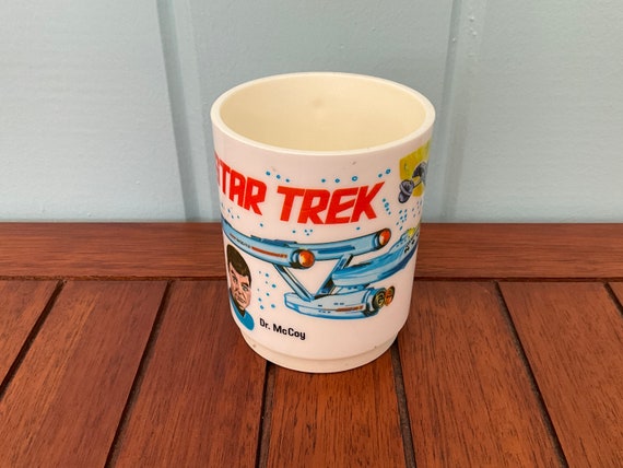Vintage 1975 Deka Plastic Star Trek Cup / Mug - Captain Kirk, Spock, Dr.  Mccoy, Starship Enterprise - Etsy