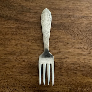 Winthrop Silver Plate Toddler / Baby Silverware / Flatware - Three Bears Fork