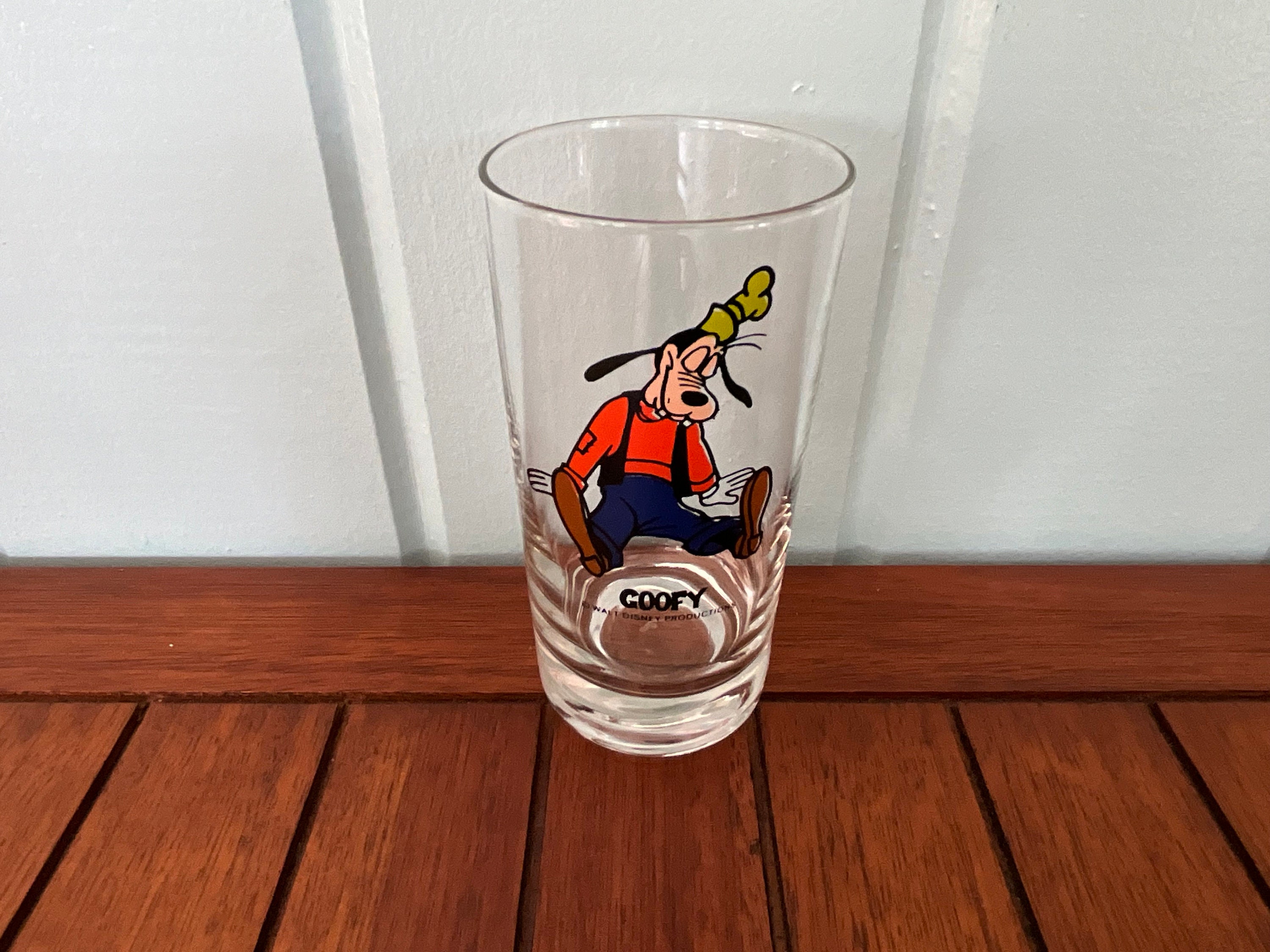 Vintage Disney Souvenir Glass - Donald Duck, Goofy, Mickey Mouse