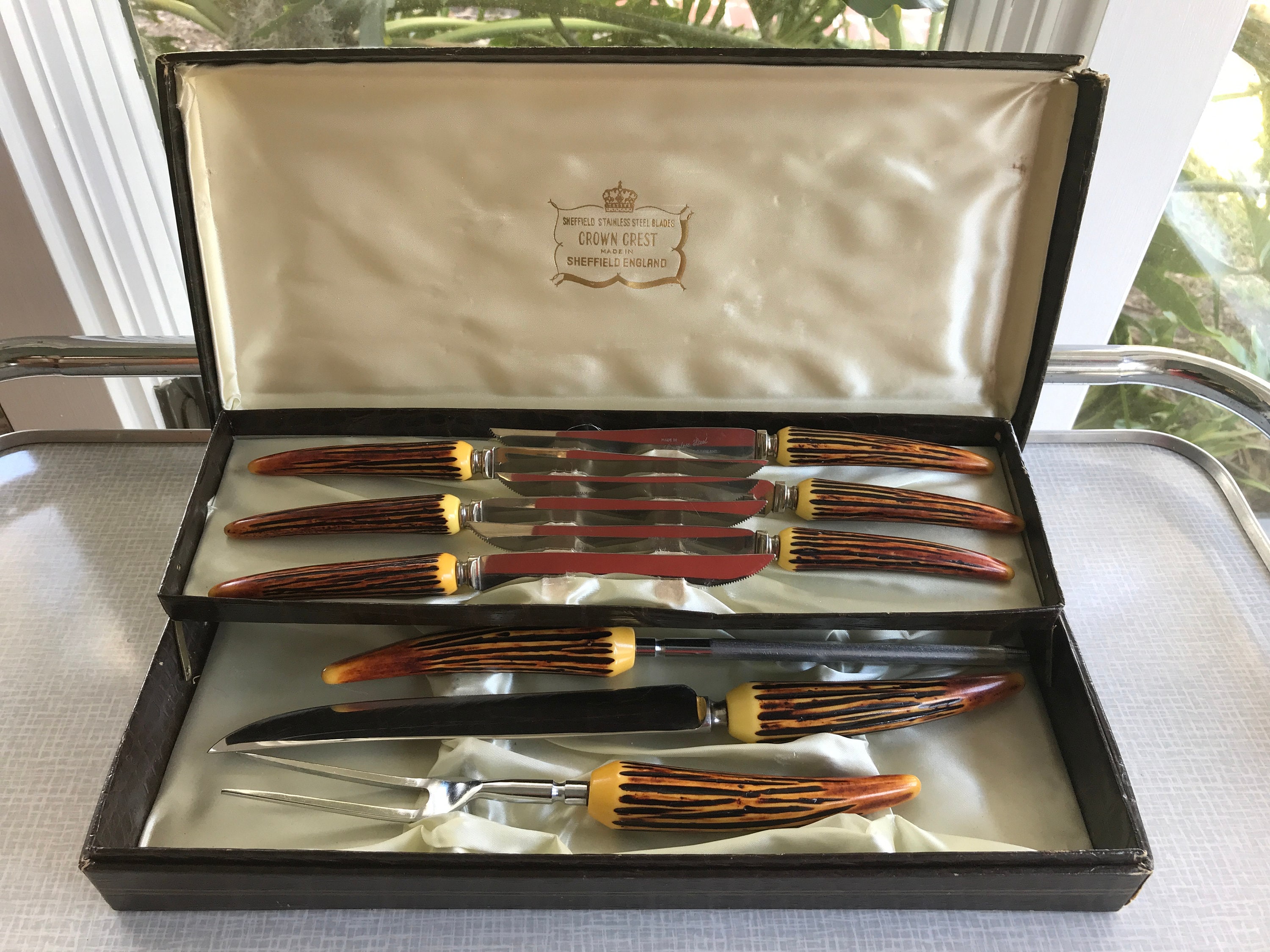 Custom Kitchen Knife Set - Crown Stag