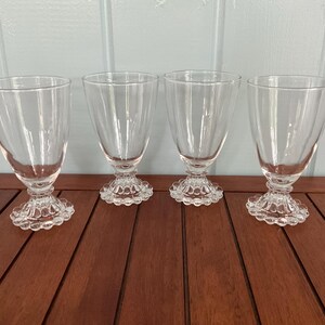 Four Vintage Anchor Hocking Berwick Boopie Glasses - Water Goblet / Wine Glass