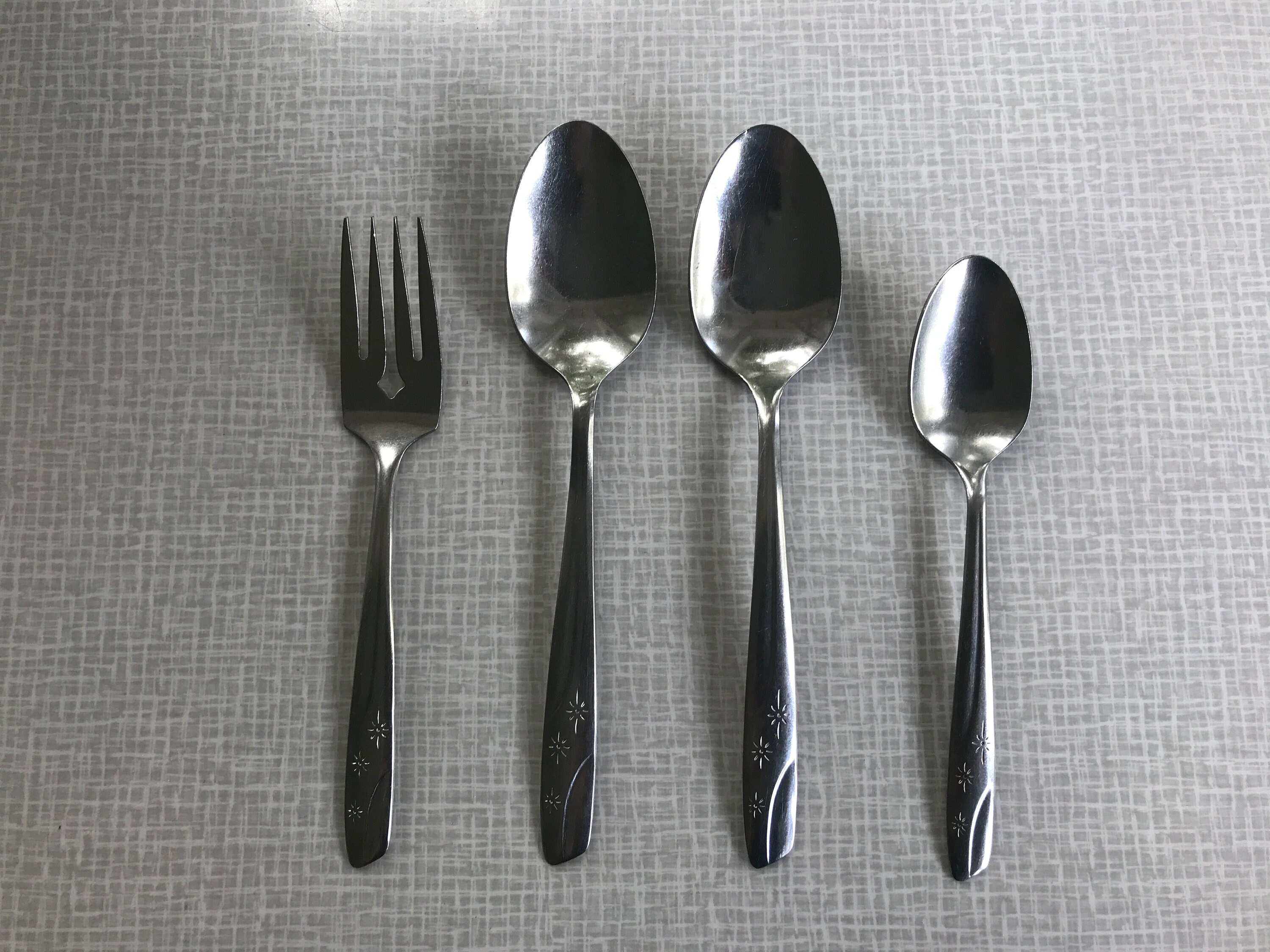 Mid Century Oneida Silver Stainless Thor Silverware / Flatware Etsy