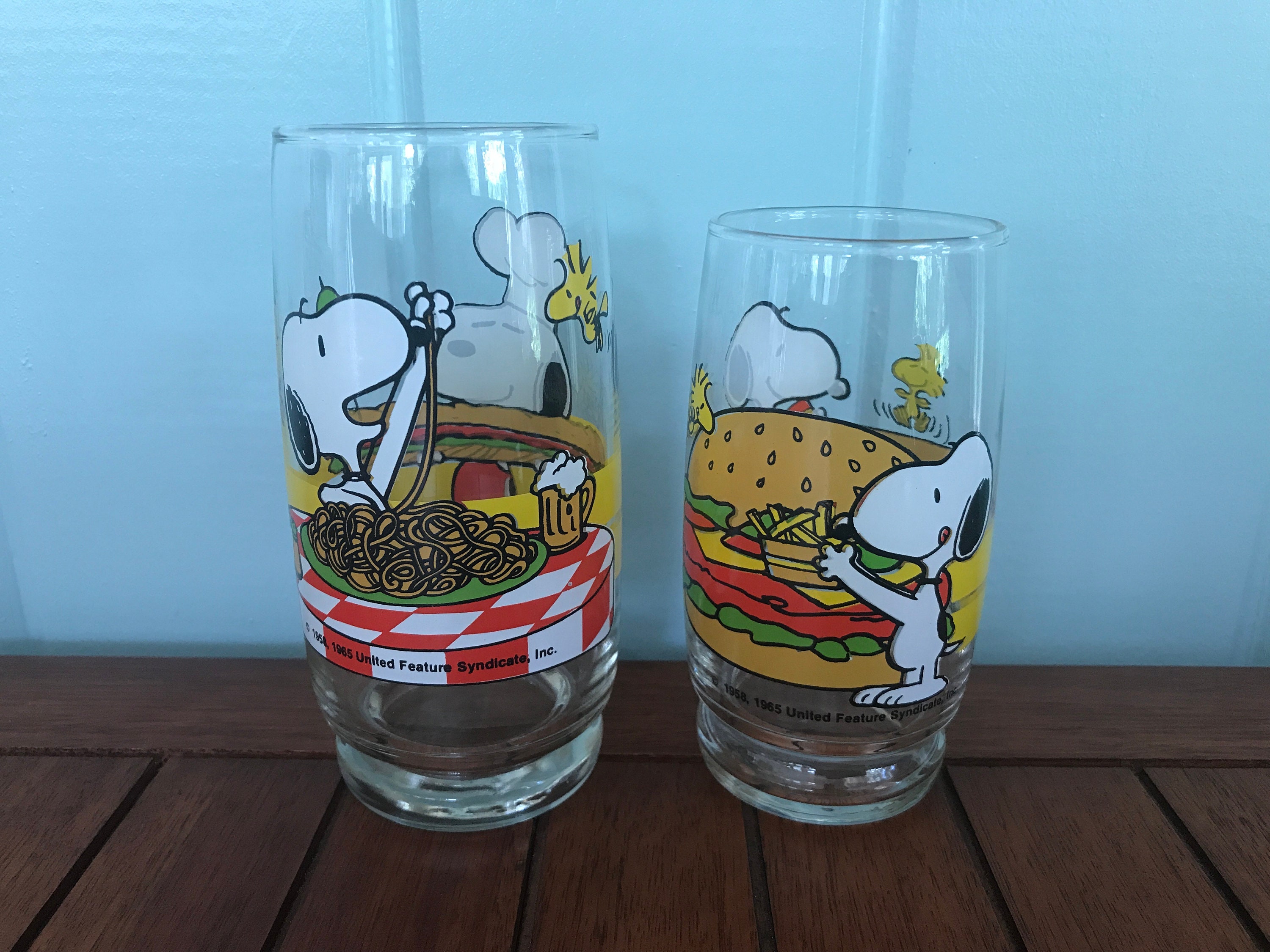 Snoopy & Woodstock Sandwich, Spaghetti Glass - Shop