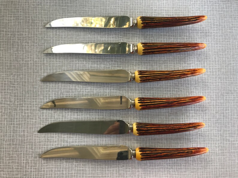 Sheffield Crown Crest Stainless Steel Faux Stag Horn / Antler Etsy