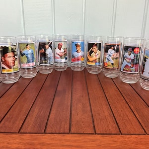 1993 McDonald’s All Time Greatest Team MLB Topps Baseball Glass - Bench, Clemente, Gehrig, Mays, Ripken, Robinson, Ruth, Ryan, Yastrzemski