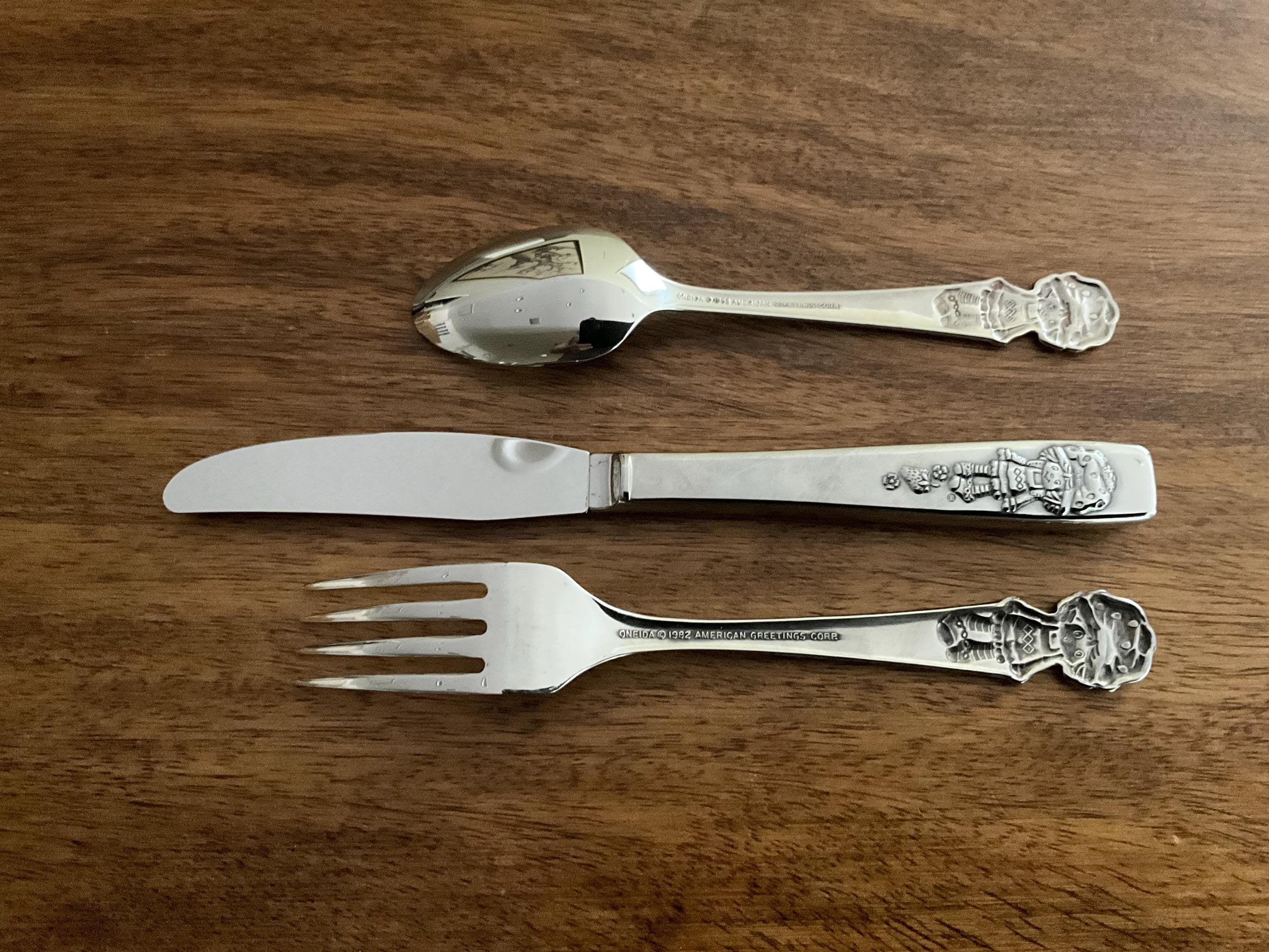 One Oneida Silver Stainless Strawberry Shortcake Baby / Youth