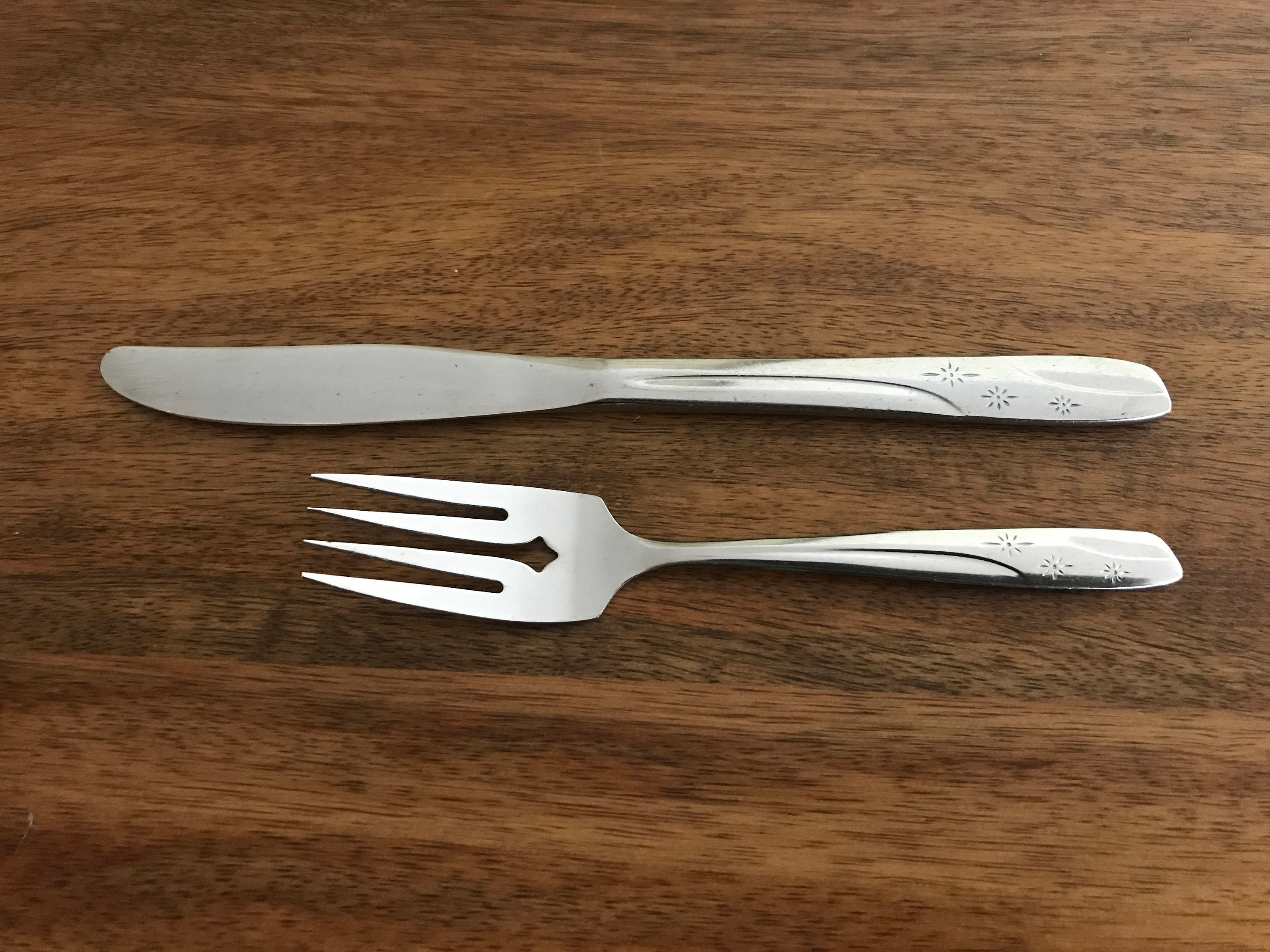 Mid Century Oneida Silver Stainless Thor Silverware / Flatware Etsy