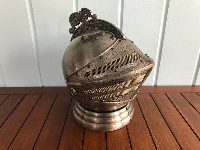 Knight Helmet With Decanter and Four Glasses Etsy