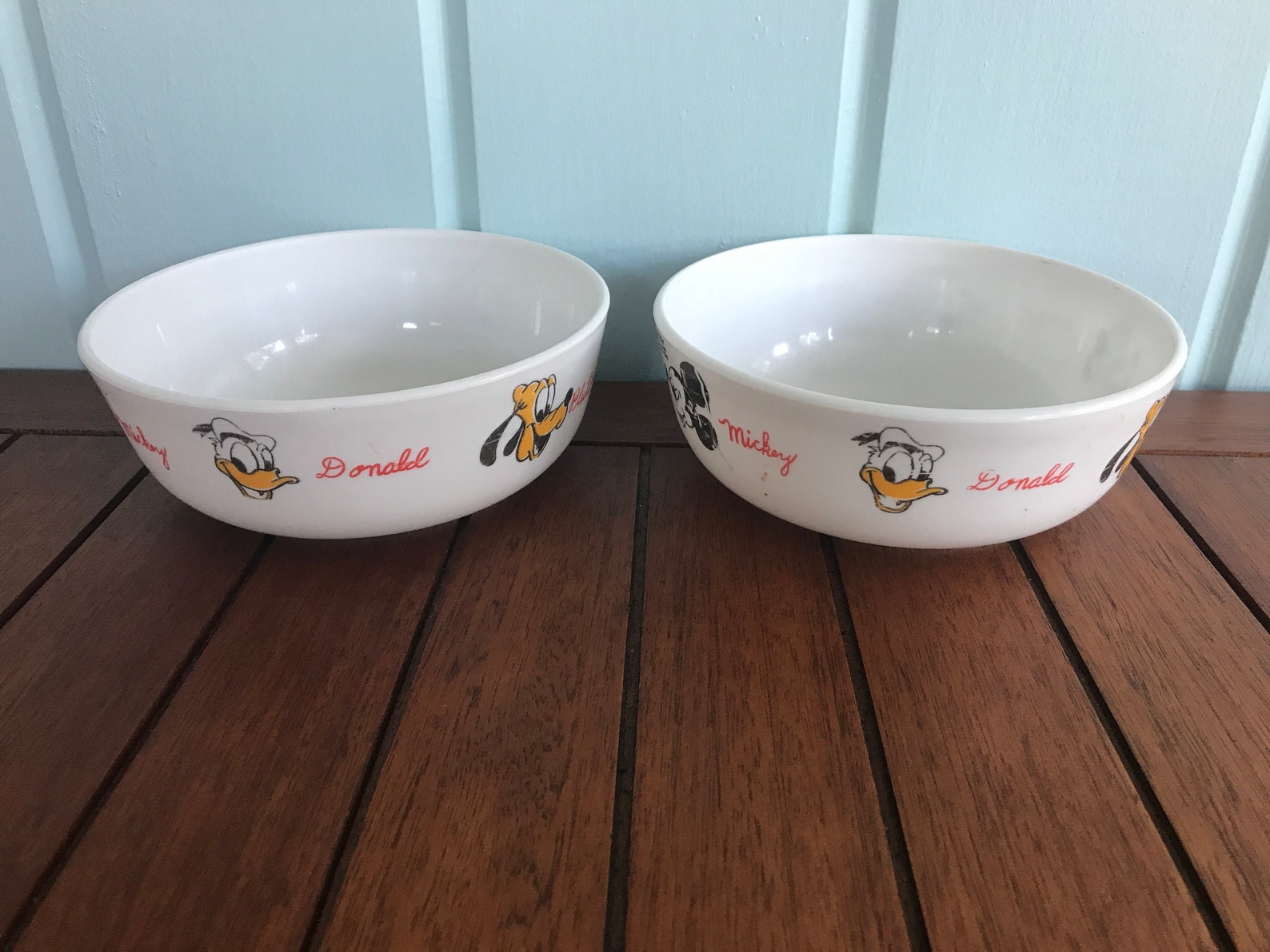 Two Vintage Eagle Disney Cereal Bowls Mickey Mouse Donald Etsy.de