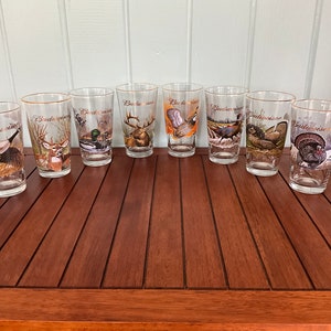 Budweiser Wildlife Glass - Buckmasters, Ducks Unlimited, Rocky Mountain Elk, Turkey, Canadian Geese, Pheasant, Texas Prairie Chicken, Quail