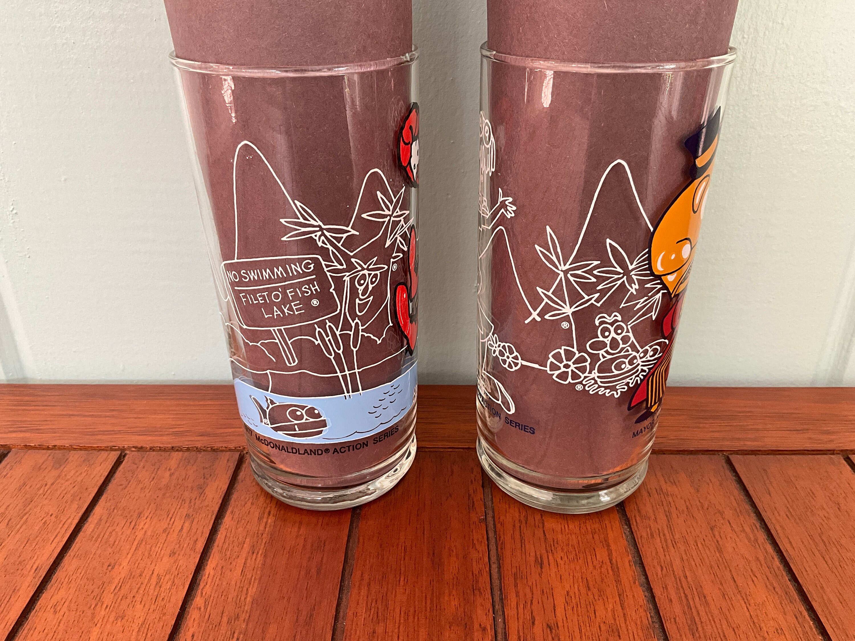 One 1977 Mcdonald's Action Series Glass - Ronald Mcdonald, Mayor