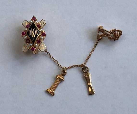 Pi Kappa Alpha Fraternity Pledge / Badge Pin - Gem