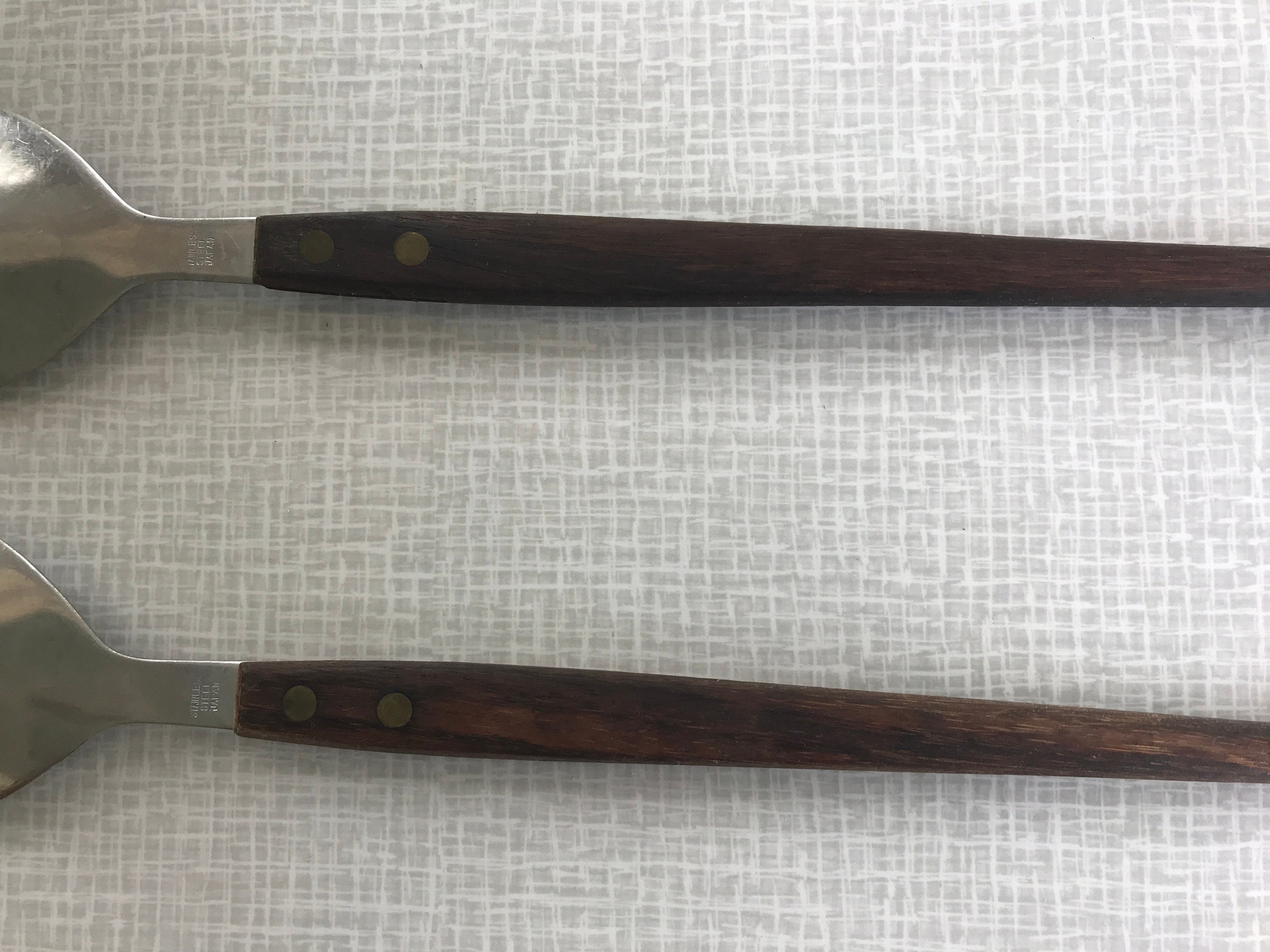 Mid Century Danish Modern Wood Handle Silverware / Flatware Etsy