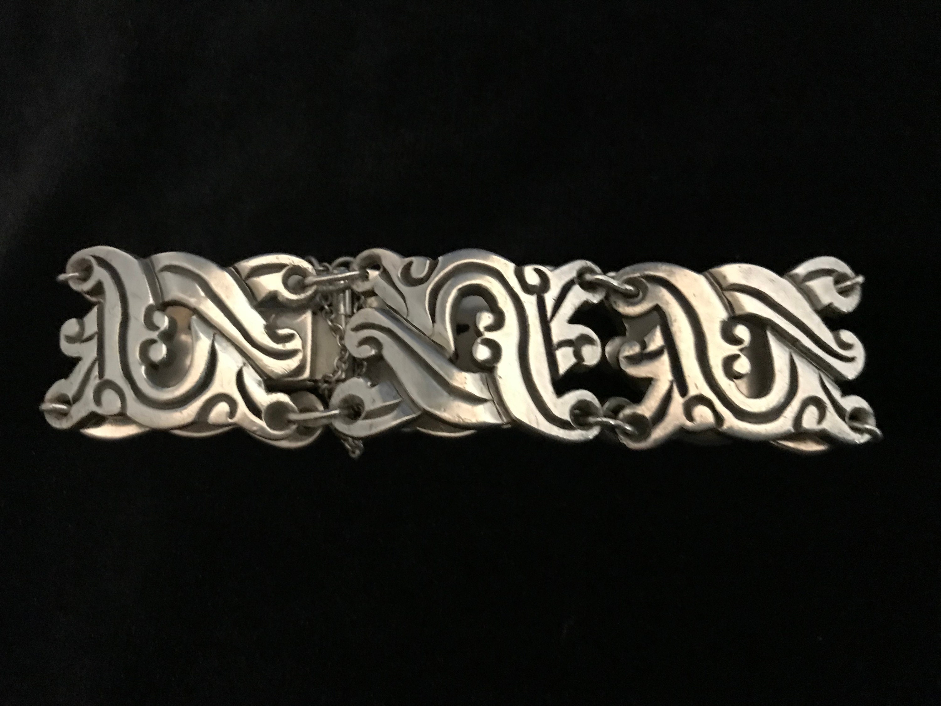 Vintage Rancho Alegre Modernist Sterling Silver Bracelet - Etsy