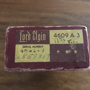 Vintage Lord Elgin Watch Box