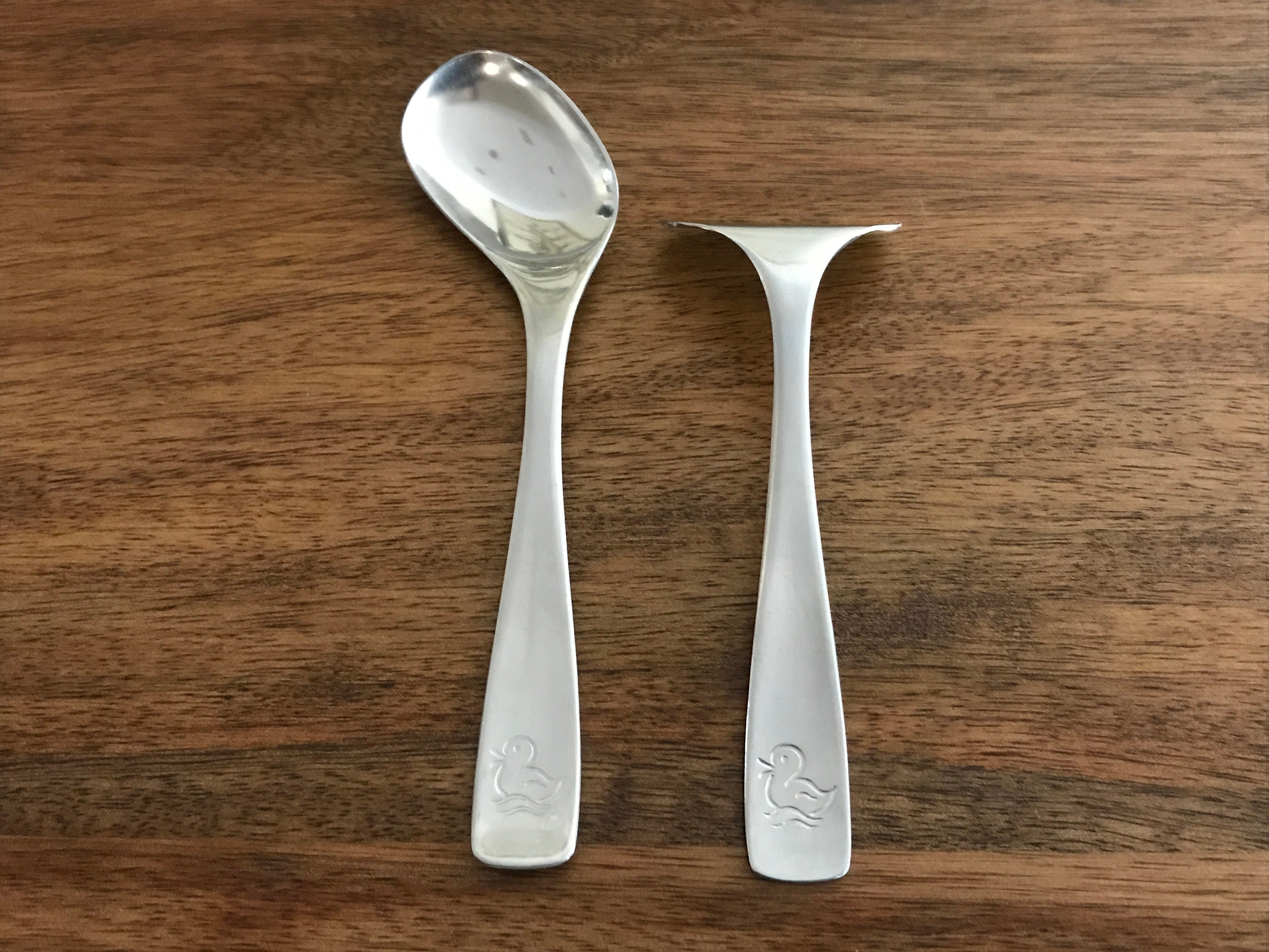 Edelstahl 18/10 Stainless Spülmaschinenfest Solingen Baby Silverware /  Flatware in Original Box Infant Feeding Spoon, Pusher Duck -  Sweden