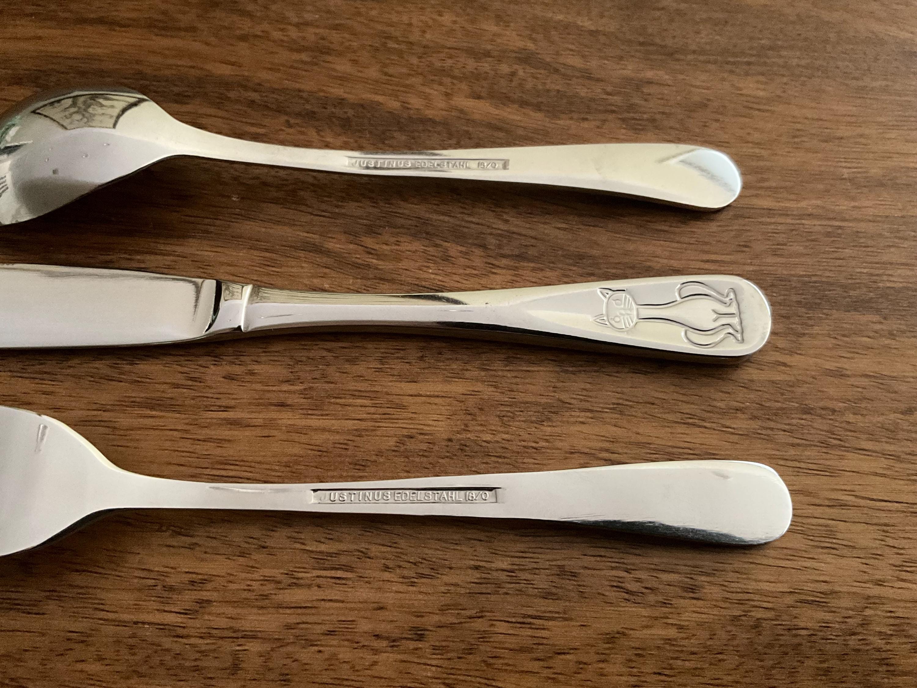 Justinus Edelstahl Youth Silverware / Flatware - Fork, Knife